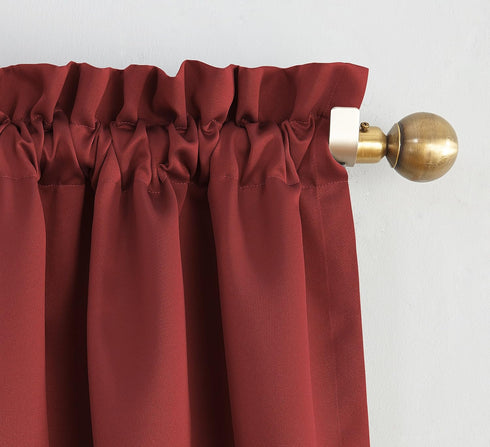 Sun Zero Easton Energy Saving Blackout Rod Pocket Curtain Panel, 40" x 84", Red...