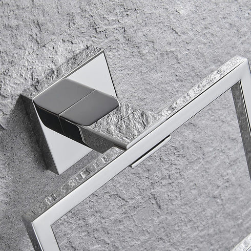 Hand Towel Bar, Bathroom Accessories Towel Holder, SUS304 Stainless Steel Hand Towel Rack Chrome Polish Finished, Bath Hardware Square Towel Rod, ...