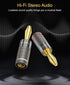 BlueRigger Banana Plugs 5 Pairs / 10 pcs (Closed Dual Screw) - 10 Pack Gold Plated Speaker Plugs Connector for Speaker Wire, Amplifier, Receiver, ...
