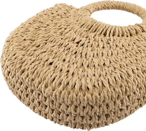 CHIC DIARY Small Summer Beach Straw Bag for Women Crossbody Top Handle Shoulder Handbag Mini Handwoven Rattan Clutch Purse...