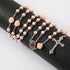 Nazareth Store Catholic Pink Pearl Beads Rosary Necklace Maddona Holy Soil Medal & Cross Crucifix...