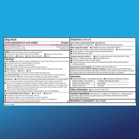 Amazon Basic Care Nighttime Cold & Flu, 24 Softgels...