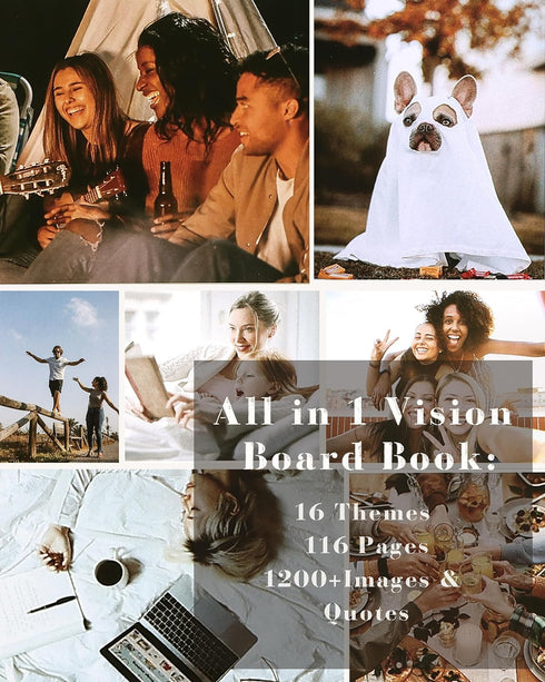 FOUNCY Vision Board Book - 1200+ Inspirational Pictures & Quotes Vision Board Supplies to Visualize, Manifest Your Dreams & Life Goals, 116 Pages ...