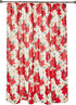 Violet Linen Decorative Christmas Printed Poinsettia Floral Design Shower Curtain - 72" X 72"...