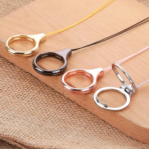 Cobee Cell Phone Ring Straps, 4 Pcs Phone Finger Ring Holders, Phone Grip Holder Phone Loop Charm Phone Ring Kickstand Holder Phone Finger Ring Ch...
