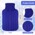 2 Pieces Hot Water Bottle Cover Soft Cover Only Knitted Hot Water Bottle Sweater for Hot Compress and Cold Therapy, Ideal for Menstrual Cramps, Ne...