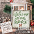 Welcome to Our Home with Heart Stencil by StudioR12 | Craft DIY Farmhouse Home Decor | Paint Family Wood Sign | Reusable Mylar Template | Select S...