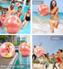 POZA Inflatable Beach Balls Set of 2 - Elegant Glitter Confetti Premium Floaters, Heavy Duty Vinyl Floatation Pool Toys for Pool Beach Party, UV R...