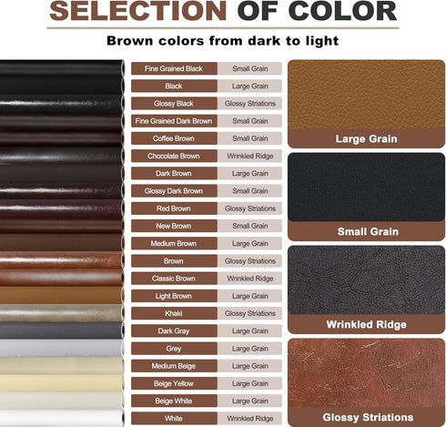 KING MOUNTAIN Leather Repair Patch,16 x 60 Inches self Adhesive Leather Repair tape for Damaged Leather Furniture, Sofa Seating,Car Seats, Leather...