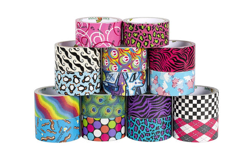 Duck Brand Duck Printed Duct Tape, Checker, 1.88 Inches x 10 Yards, Single Roll (280410)...