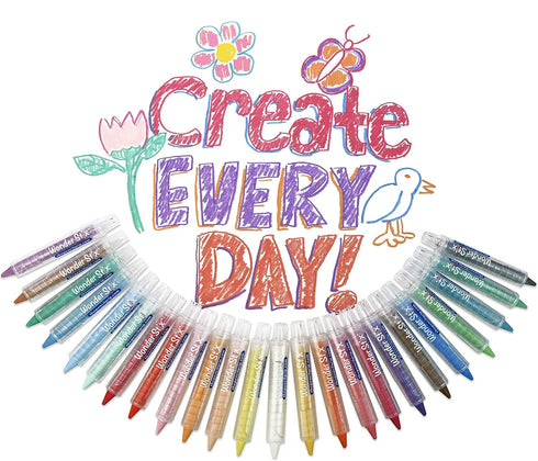 Wonder Stix Pastel Colors Dustless Chalk Crayon 24 pack...