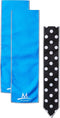 Mission Cooling Accessories Multi-Pack with 1 Cooling Scarf/2 Cooling Wraps, Blue & Black/White Polka Dot, One Size...