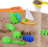 Liberty Imports Double Sand & Water Wheel Tower Beach Toy Set w/Built-in Funnel, Sieve, Bucket, Shovel, Rake, Animal Molds for Kids, Toddlers Play...