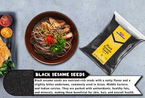 Rani Sesame Seeds Whole Black, Raw (Kala Till) 7oz (200g) ~ All Natural | Gluten Friendly | NON-GMO | Vegan | Indian Origin...
