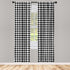Ambesonne Modern Curtains, Illustration of Bizarre Shapes Houndstooth Inspired Graphics, Window Treatments 2 Panel Set for Living Room Bedroom, Pa...