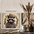 Posterizer 1 pcs- Abstract raccoon with a brown hat and clothes on-Art for Animal Lovers-Floral Botanical Art- Gift for Men Women-Decor for Bedroo...