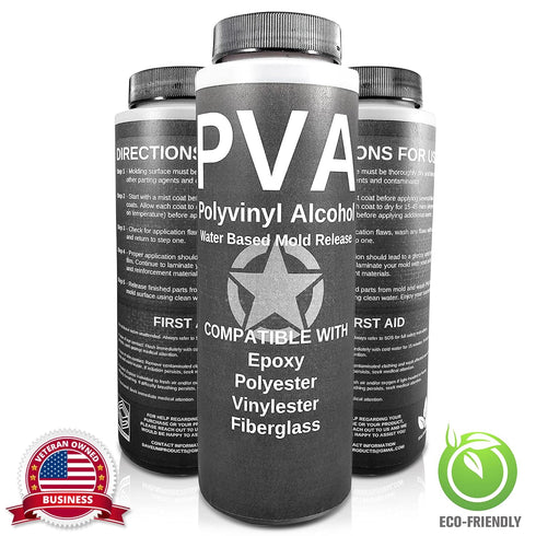 PVA Water Based Mould Release - Polyvinyl Alcohol Agent for Epoxy, Polyester, Vinyl Ester, Resin, Gel Coat, Polyurethane Foam, Silicone-Spray or B...
