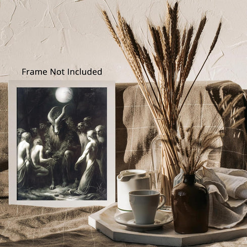 Posterizer 1 pcs-dark mystical scene-anthropomorphic being-for witch occult lovers 2-Gothic Art-Fantasy & Fiction Art-Living Room Bedroom Decor- u...