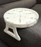 Marble Printed Sofa Arm Clip Table, Armrest Tray Table, Drinks/Remote Control/Snacks Holder (Round)...
