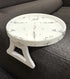Marble Printed Sofa Arm Clip Table, Armrest Tray Table, Drinks/Remote Control/Snacks Holder (Round)...