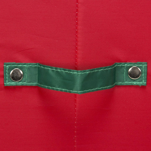 Household Essentials 532RED Holiday China Dinnerware Storage for Dessert Plates or Bowls | Removable Lid | Red Canvas with Green Trim...