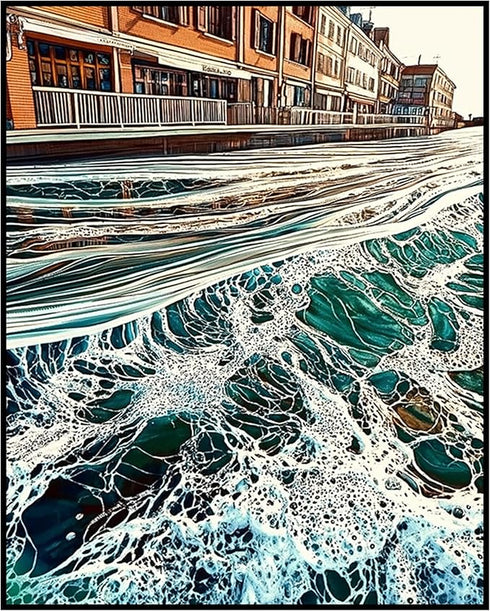 Posterizer 1 pcs-ocean waves-beautiful nature art work 4-Landscape & Nature Art-Coastal & Nautical Art-Decor for Home & Office- unframed wall art...