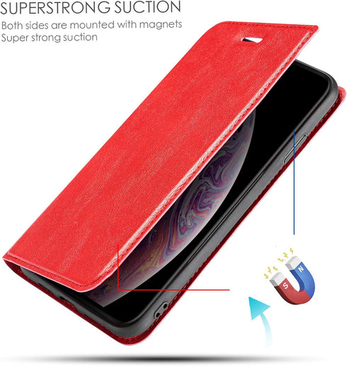 ZCDAYE Wallet Case for iPhone X,iPhone Xs Cover,Magnetic Premium Vintage PU Leather Shockproof Folio Flip Case Cover with Card Slots Kickstand for...