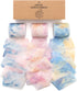 Vitalizart Chiffon Silk Ribbon 1 1/2" x 21Yd Tie Dye Pattern Ribbon Printed for Craft Wedding Bouquet Gift Wrapping Paper Office Home Decor Baby S...