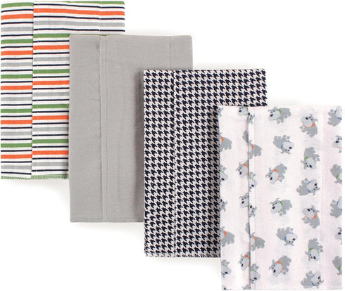 Luvable Friends Unisex Baby Cotton Flannel Burp Cloths, Dog, One Size...