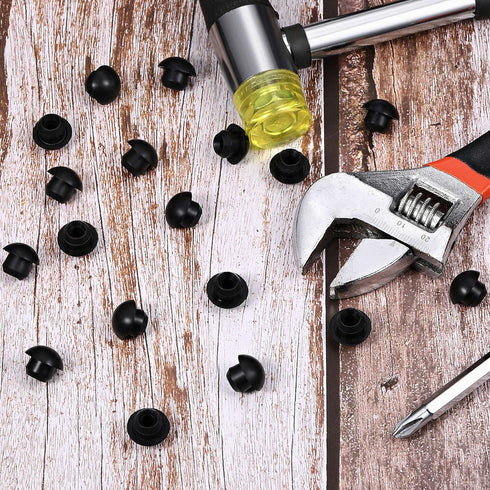 25 Pack 8mm Bottle/Floor Jack Oil Filler Plug Bung, Horizontal Jack Plugs Rubber Reservoir Oil Filler Plug, Horizontal Hydraulic Top Pressure Rod...