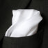 Fine White 100% Silk Pocket Square for Men Full-Sized 17"x17"...