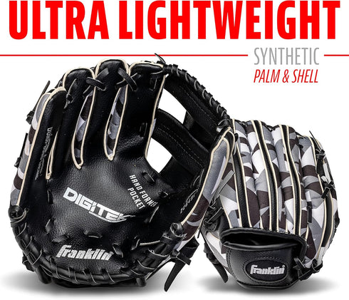 Franklin Sports Kids Baseball + Tball Glove - RTP Youth Baseball Glove - Boys + Girls Teeball, Youth Baseball Glove...