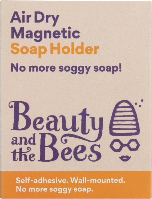 Beauty and the Bees Air Dry Magnetic Soap Holder in-Shower Storage for Soaps Bars - No More Soggy Soaps - Wooden Soap Dish Dispenser Bath Kitchen ...