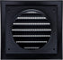 Vent Systems 4'' Inch Anthracite Air Vent Cover Dryer Vents and Bathroom Exhaust Vents Pipe, Louvered Dryer Vent Cover - Exhaust, Supply Air Regis...