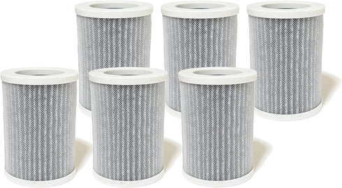 Nispira 3-in-1 HEPA Activated Carbon Replacement Filters For Pure Enrichment Purezone Mini Portable Air Purifier (PEPERSAP), 6 Packs...