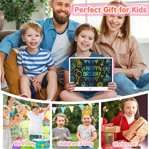 Hockvill LCD Writing Tablet for Kids 16 Inch, Toys for Girls Boys Drawing Pad for 3 4 5 6 7 8 Year Old Kid, Toddler Magnetic Doodle Board Travel E...