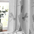 Melodieux Wheat Embroidery Linen Textured Curtains for Living Room Bedroom, Farmhouse Style Rustic Flax Drape Grommet, Grey Wheat, 52 by 84 Inch (...