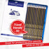 Faber-Castell Graphite Pencils Drawing Set: 12 Art Pencils for Sketching (4H, 3H, 2H, H, F, HB, B, 2B, 3B, 4B, 5B, and 6B), Shading Pencils for Dr...