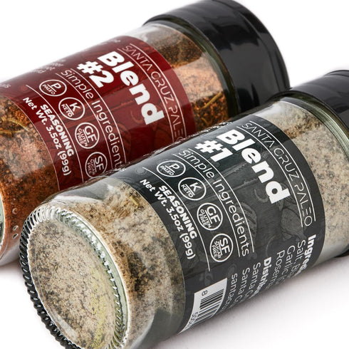Santa Cruz Paleo Seasoning (Blend #1), Gluten Free, Keto, Sugar Free, and Paleo, Garlic, Sea Salt, Rosemary, and Black Pepper, All Purpose Spice B...