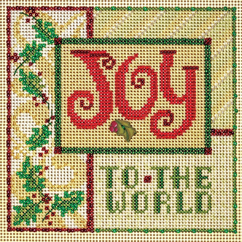 Mill Hill Joy Beaded Counted Cross Stitch Kit Buttons & Beads 2023 Winter Series MH142331, 5.25" x 5.25", Multi...
