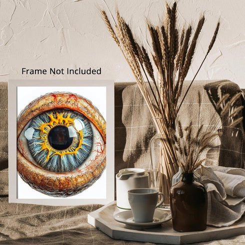 Posterizer 1 pcs-anatomical illustration of the human eye 1-Teachers & Classrooms-Abstract & Modern Art-School and classroom art- unframed wall ar...