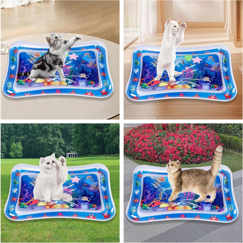 Cat Water Mat, CosBelle Water Mat for Cats, Water Cat Mat, Cat Water Play Mat for Indoor Cats, Interactive Cat Play Mat for Self Play Upgraded- Th...