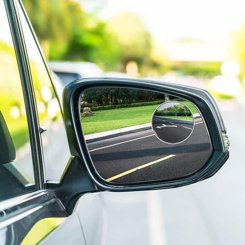 Performore 2 Pack of Blind Spot Car Mirrors, 2 Inch Round Adjustable HD Glass Convex Rear View Wide Angle Side Mirror Blindspot with Self Adhesive...