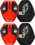 KeylessOption Keyless Entry Remote Uncut Blank Car Key Blade Fob Case Shell Button Pad Outer Cover Repair (Pack of 2)...