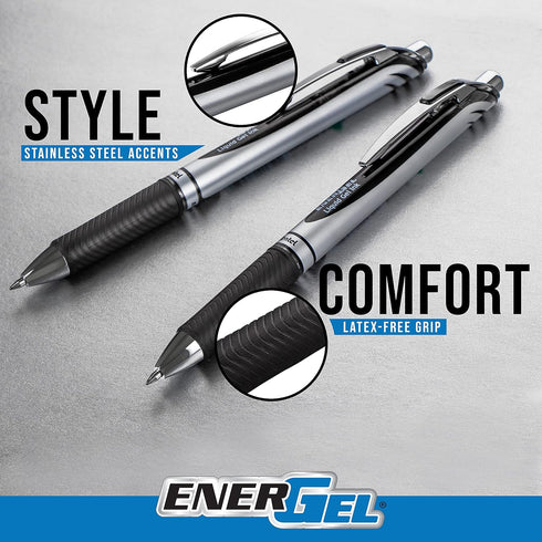 EnerGel RTX Retractable Liquid Gel Pen, Change Expressions Pack, 0.7mm, Metal Tip, Medium Line, Assorted Ink, Pack of 8 Pens (BL77XCHABP8M)...