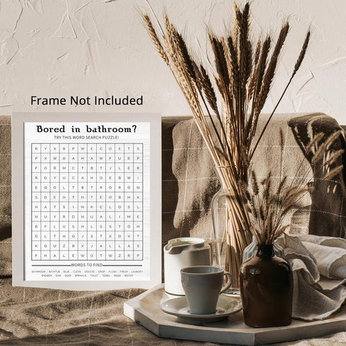 Posterizer 1 pcs-Bathroom Wordsearch Funny Poster-Bathroom Restroom Art-Comedy Art- Gift for Men Women Entrepreneur Teens- unframed wall art...