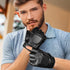 Accmor Genuine Leather Cycling Fingerless Gloves, Outdoor Driving Motorcycle Sport Half Finger Glove for Men Women Teens...