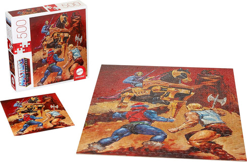 Mattel Games Masters of the Universe Mattel Jigsaw Puzzle with 500 Interlocking Pieces & Mini-Poster Featuring He-Man & Skeletor, For Collectors &...