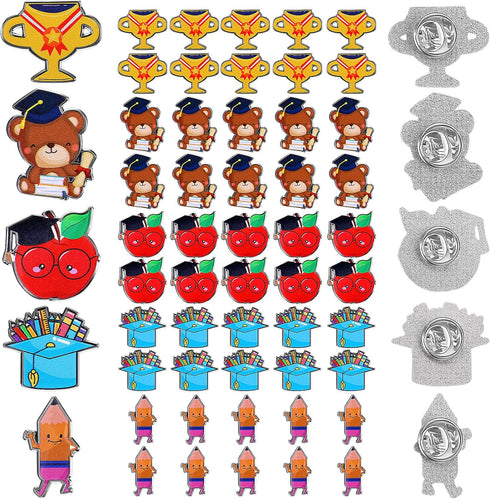 50 Pcs Kindergarten Graduation Button Pins Preschool Primary School Grad Badges Pins for Kids Hat Clothes Brooches Decor Graduation Party Favors, ...