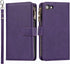 Jaorty Compatible with iPhone 7/8/iPhone SE 2nd 2020/iPhone SE 3rd 2022 Wallet Case, 9 Card Slots, Zipper Cash Pocket, Magnetic Leather Cover, Sho...